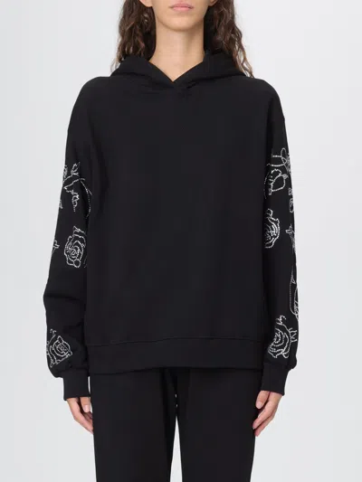 Disclaimer Sweatshirt  Woman Color Black In Blue