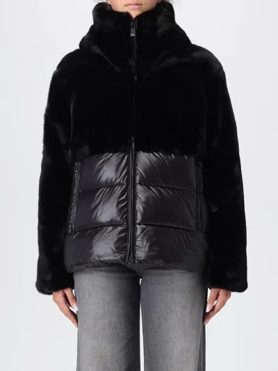 Blauer Faux-fur Panelled Jacket In Black