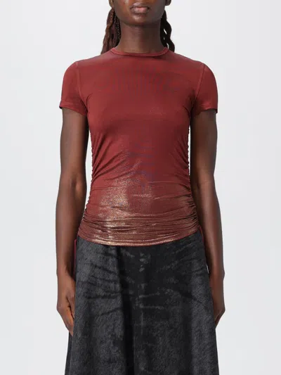 Diesel Top  Woman Color Brown In Burgundy