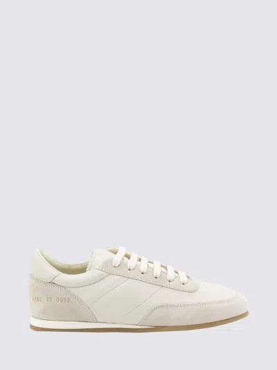 Common Projects Minimal Leather And Suede Low-top Runner Sneakers In White