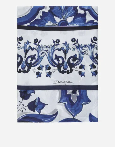 Dolce & Gabbana 10-seater Linen Tablecloth In Multicolor