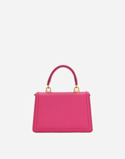 Dolce & Gabbana Pink Devotion Small Leather Top-handle Bag In Pink