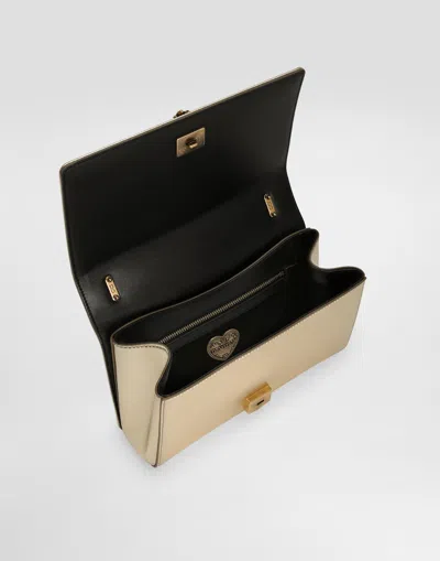 Dolce & Gabbana Medium Devotion Quilted Shoulder Bag In Gold