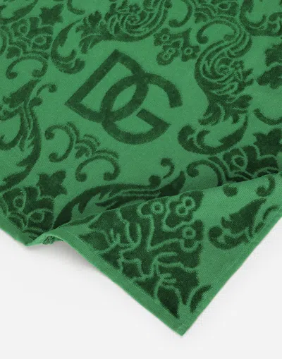 Dolce & Gabbana Set 5 Cotton Terry Towels In Multicolor