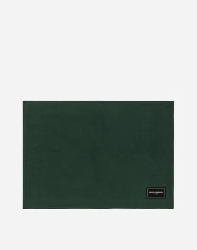 Dolce & Gabbana Set Linen Placemat And Napkin In Multicolor