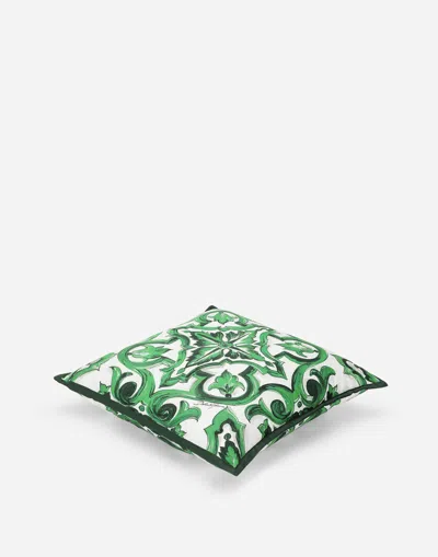 Dolce & Gabbana Canvas Cushion Small In Multicolor