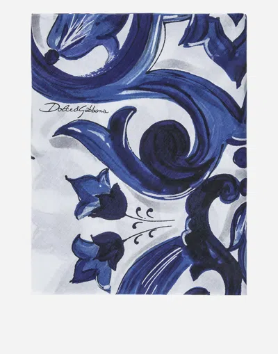 Dolce & Gabbana 6-seater Linen Tablecloth In Multicolor