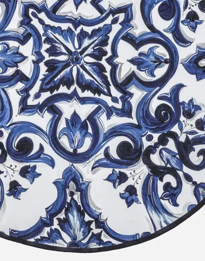Dolce & Gabbana 6-seater Linen Tablecloth In Multicolor