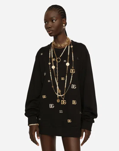 Dolce & Gabbana Logo-plaque Chain-link Bracelet In Gold