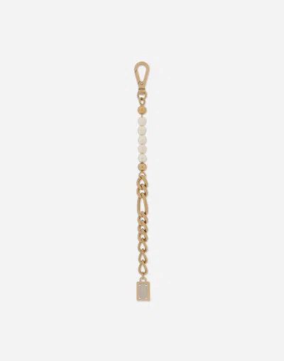 Dolce & Gabbana Logo-plaque Chain-link Bracelet In Gold
