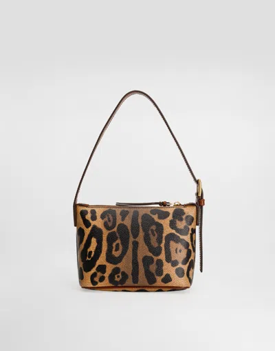 Dolce & Gabbana Crespo Leopard-print Shoulder Bag In Multicolor