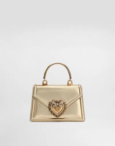Dolce & Gabbana 'devotion' Heart Chain Cross-body Bag In Gold