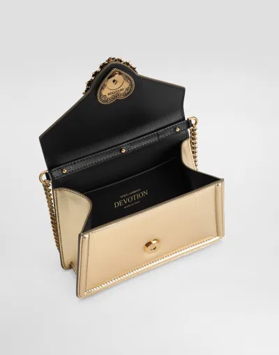 Dolce & Gabbana 'devotion' Heart Chain Cross-body Bag In Gold