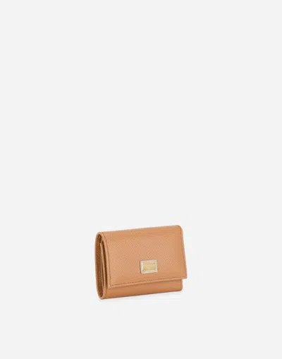 Dolce & Gabbana French Flap Wallet With Tag In Brown