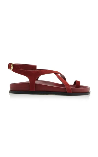A.emery Jalen Slim Suede Sandals In Red