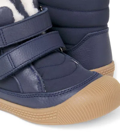 TEX皮革边饰靴子