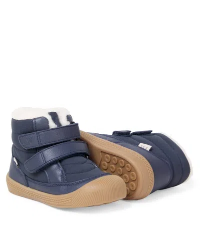 TEX皮革边饰靴子