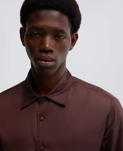 Aspesi Long Sleeve Shirt Jacket In Brown