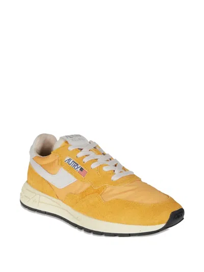 Autry Reelwind Low Panelled Sneakers In Yellow