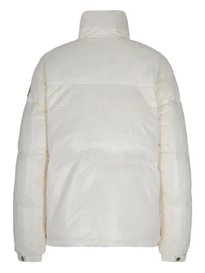 Pyrenex Quilted High Collar Jacket And Hat In Neutral