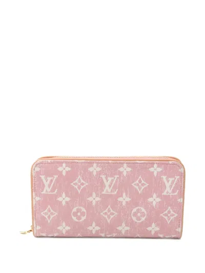 Pre-owned Louis Vuitton 2021s Monogram Jacquard Wallet In Pink