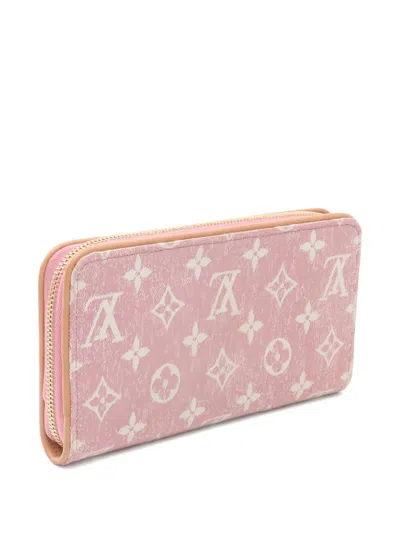 Pre-owned Louis Vuitton 2021s Monogram Jacquard Wallet In Pink