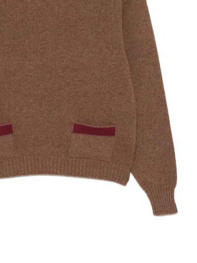 Barrie Ribbon Jumper In Brown