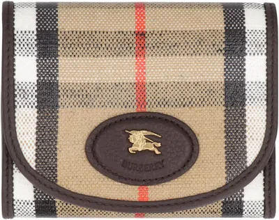Burberry Highlands Coated Canvas Wallet In Multi