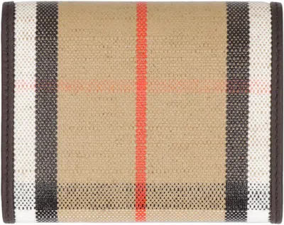 Burberry Highlands Coated Canvas Wallet In Multi