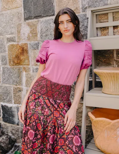 Love The Label Dylan Short Sleeve Tee In Rosebud In Pink