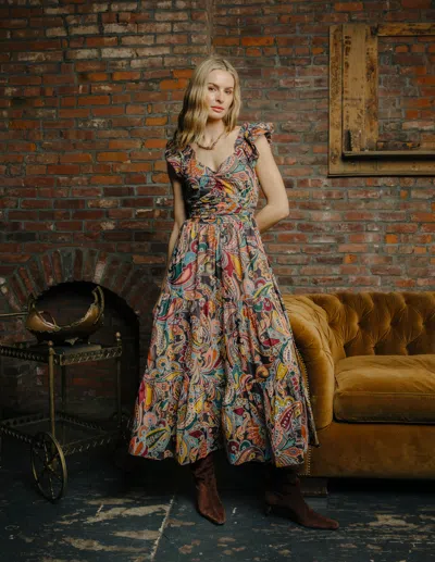 Love The Label Lindsey Long Dress In Multi