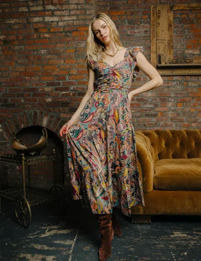 Love The Label Lindsey Long Dress In Multi