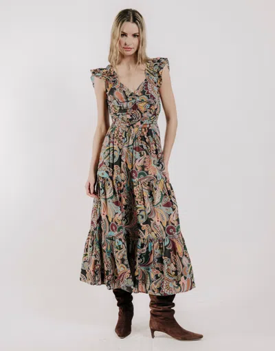 Love The Label Lindsey Long Dress In Multi
