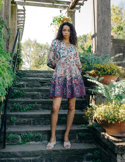 Love The Label Long Sleeve Noah Dress In Multi