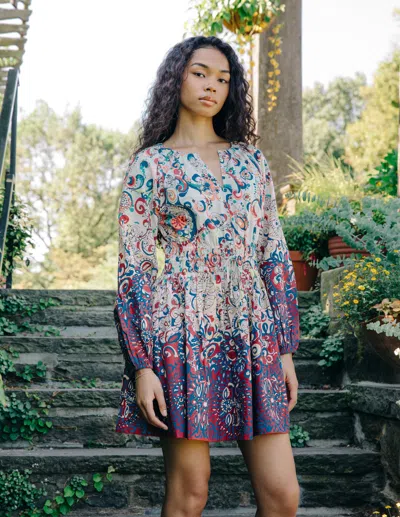 Love The Label Long Sleeve Noah Dress In Multi