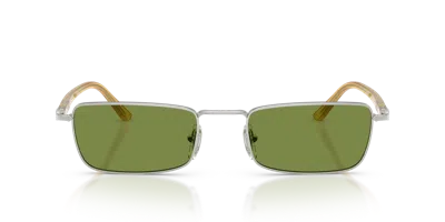 Persol Geometric Frame Sunglasses In Green