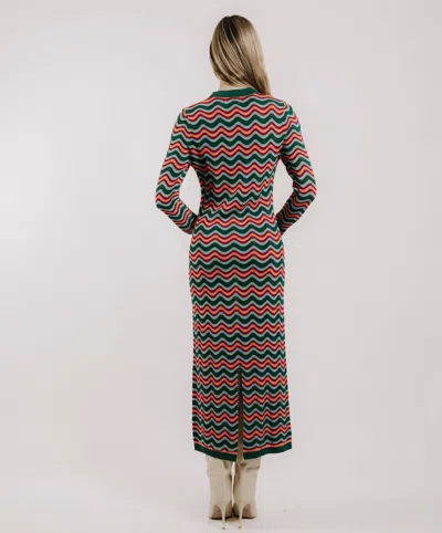 Love The Label Sarafina Knit Maxi Dress In Green Multi