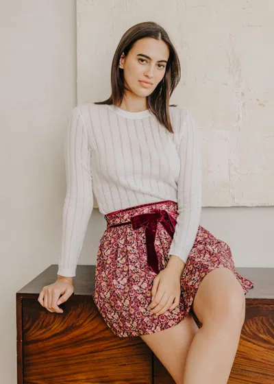 Love The Label Sarafina Pointelle Knit In White