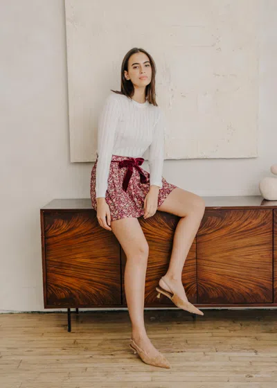 Love The Label Sarafina Pointelle Knit In White