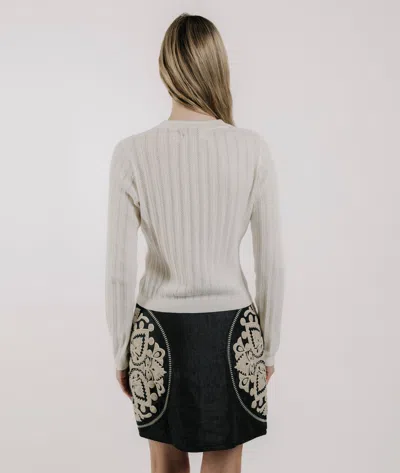 Love The Label Sarafina Pointelle Knit In White