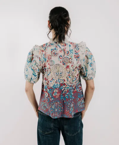 Love The Label Short Sleeve Dana Top In Multi