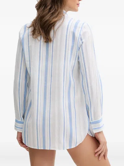 Melissa Odabash Stripe Shirt In Blue
