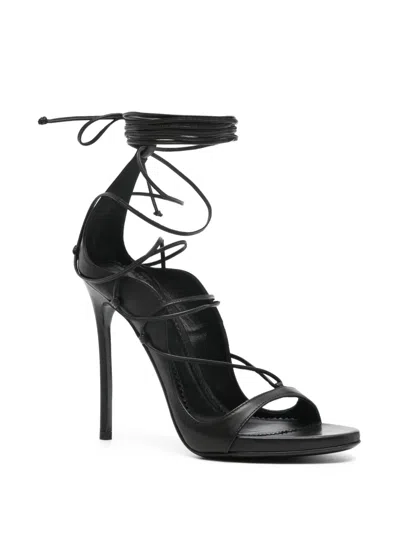 Dsquared2 Open Toe Heeled Sandals For Summer In Black