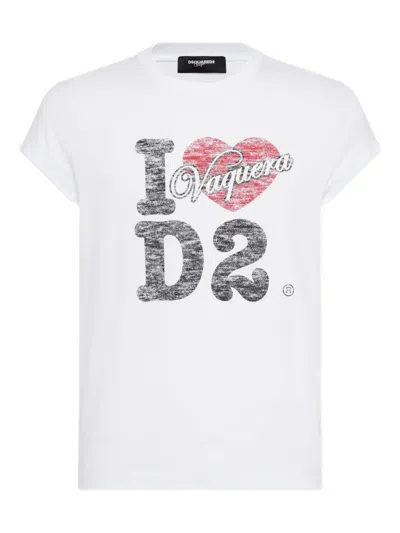 Dsquared2 Short Sleeve T-shirt In White