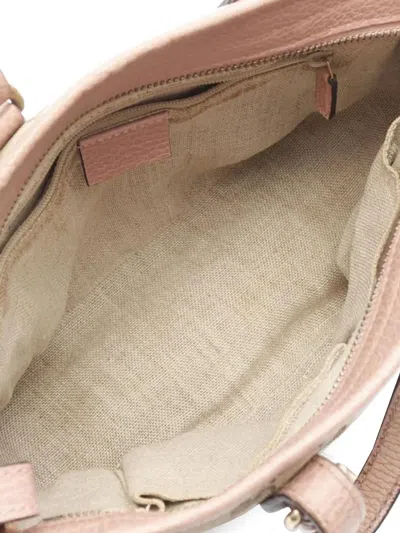 Pre-owned Gucci Bree Gg Canvas Two-way Tote Bag In Neutral
