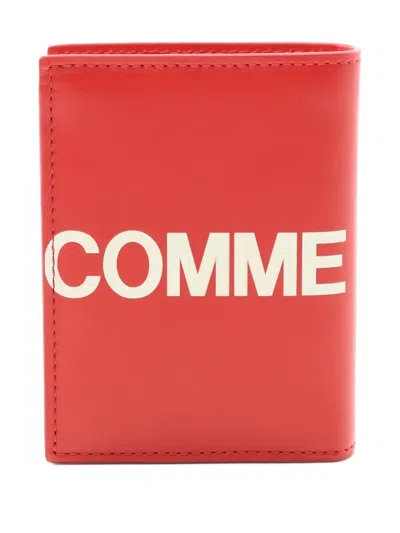 Pre-owned Comme Des Garçons 2020s Bi-fold Leather Wallet In Red