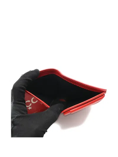 Pre-owned Comme Des Garçons 2020s Bi-fold Leather Wallet In Red