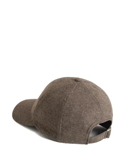 Woolrich Wool Felt Baseball Cap In Brown