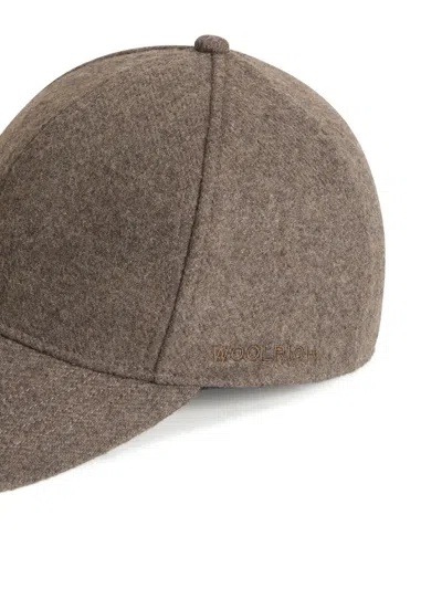 Woolrich Wool Felt Baseball Cap In Brown