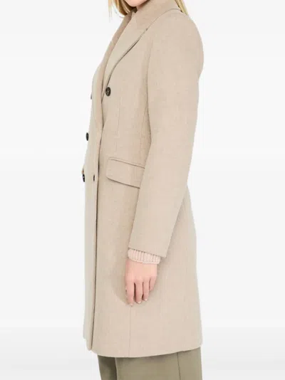 Liu •jo Wool-blend Coat In Neutral